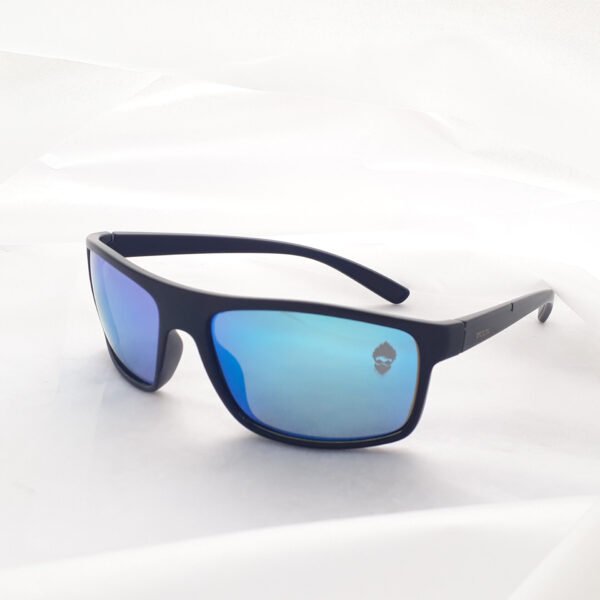 CLARK MATTE BLACK BLUE MIRROR